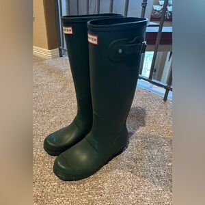 Hunter Green Women's Tall Rain Boots